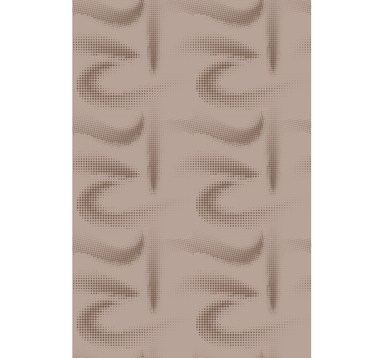 텍스처와 모티프가 있는 블라인드 갈색 곡선 패턴 - TenStickers