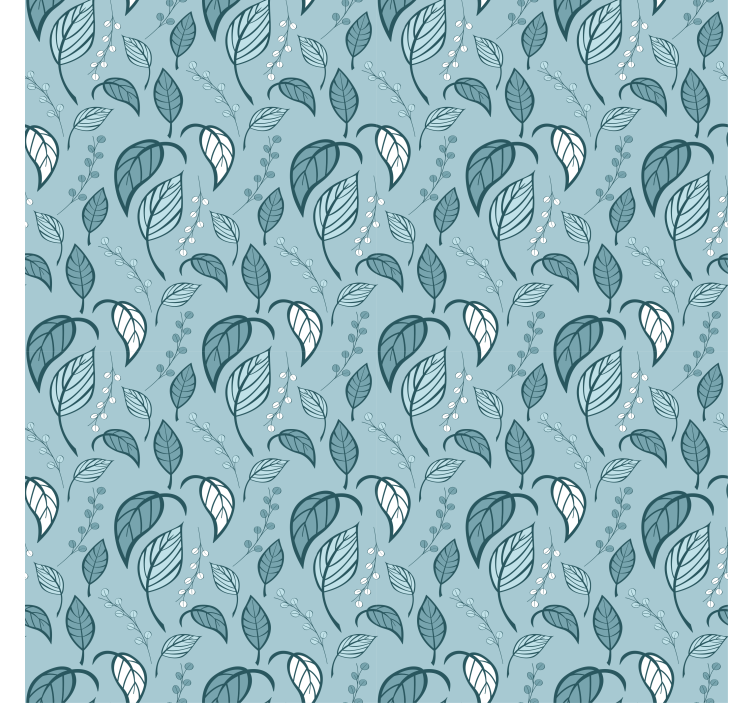 푸른 잎 무늬 북유럽 블라인드 - TenStickers