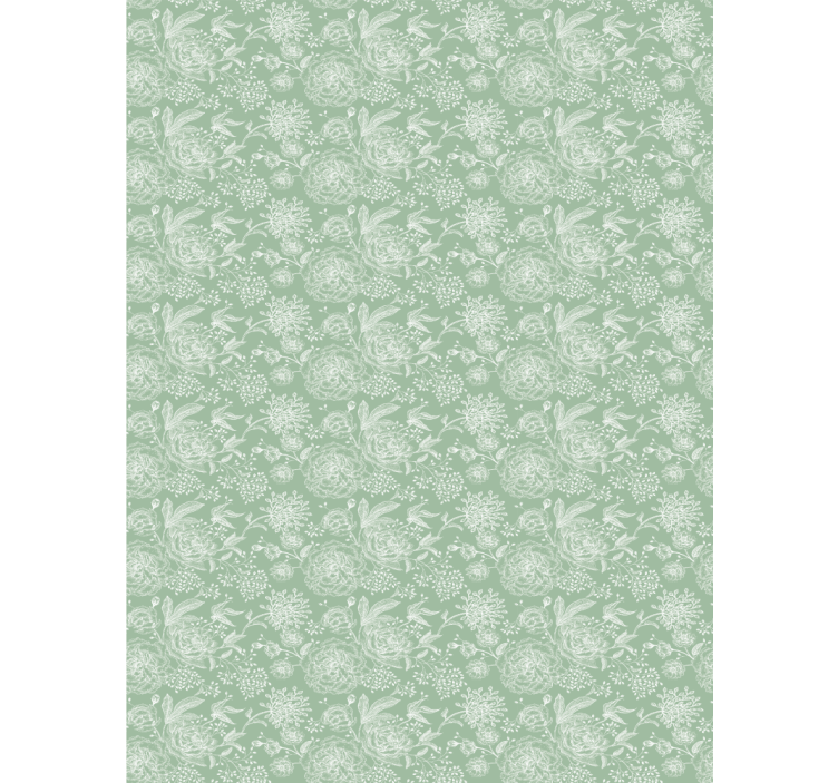 꽃과 식물이 있는 블라인드 섬세한 식물 요소 - TenStickers