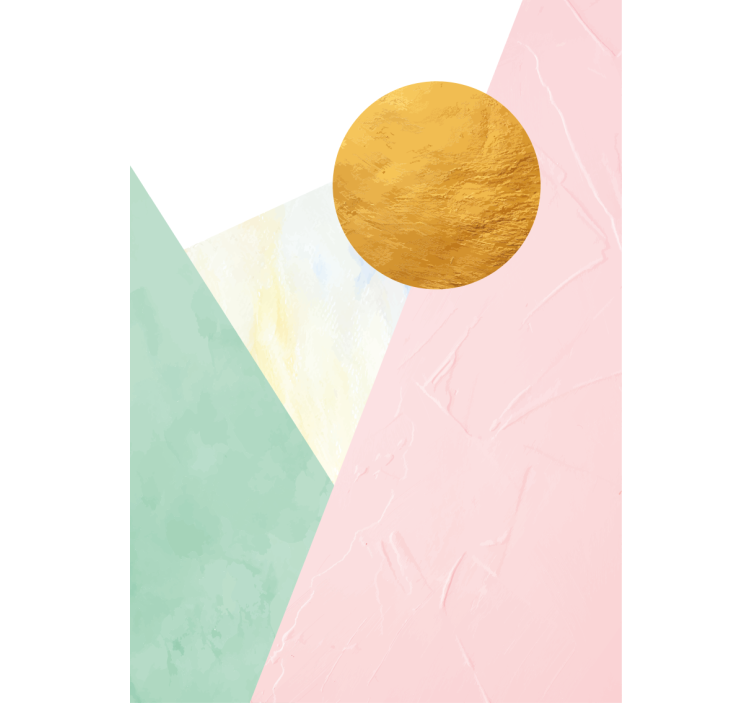 파스텔 기하학 삼각형 거실 블라인드 - TenStickers