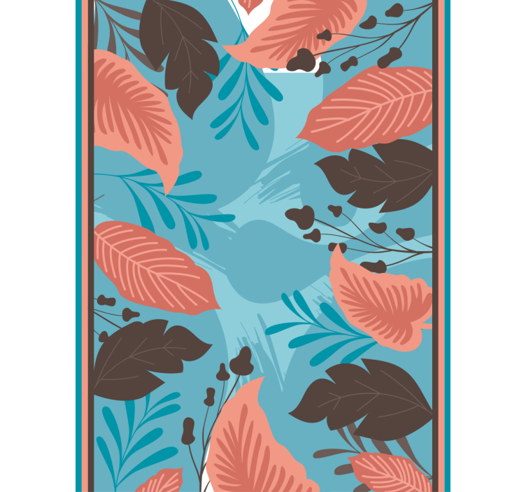 꽃과 식물이 있는 블라인드 잎이 무성한 꽃꽂이 - TenStickers