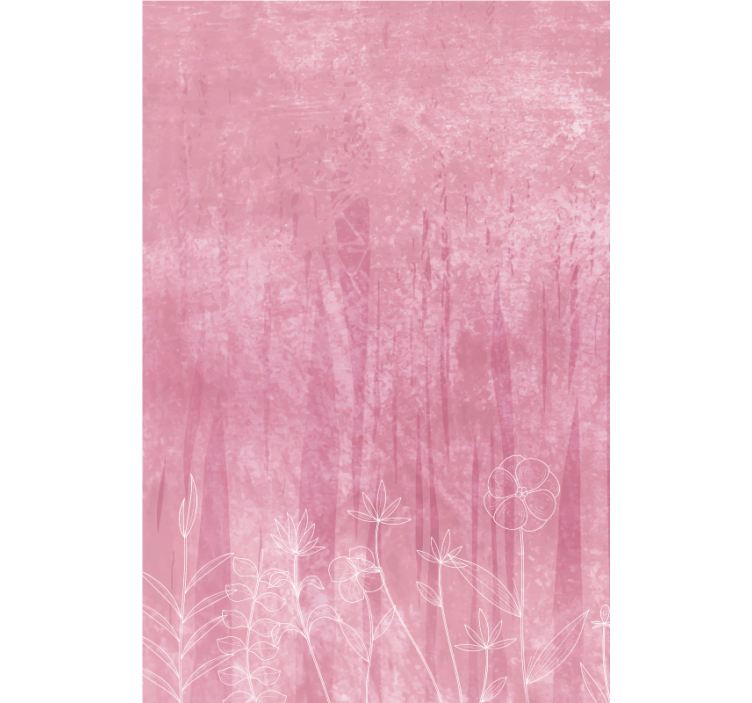 꽃과 식물이 있는 블라인드 꽃 실루엣 디자인 - TenStickers