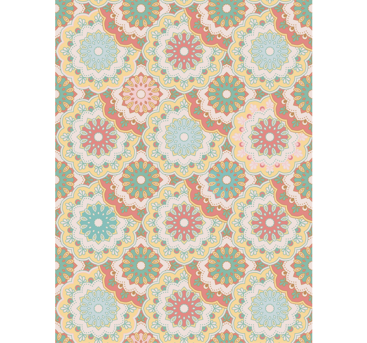 패브릭 "그래니 시크" 스타일 플라워 블라인드 - TenStickers