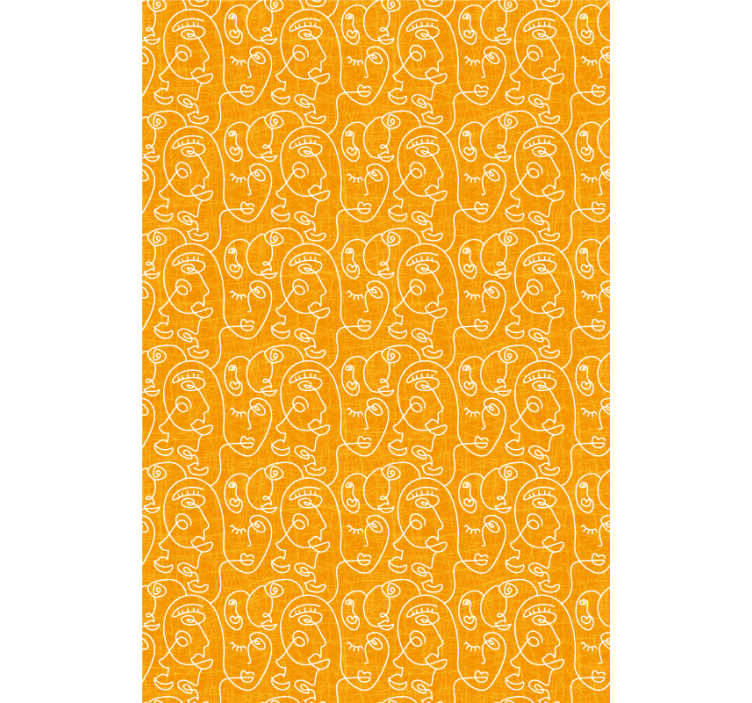 패턴 블라인드 스타일화된 얼굴 패턴 - TenStickers