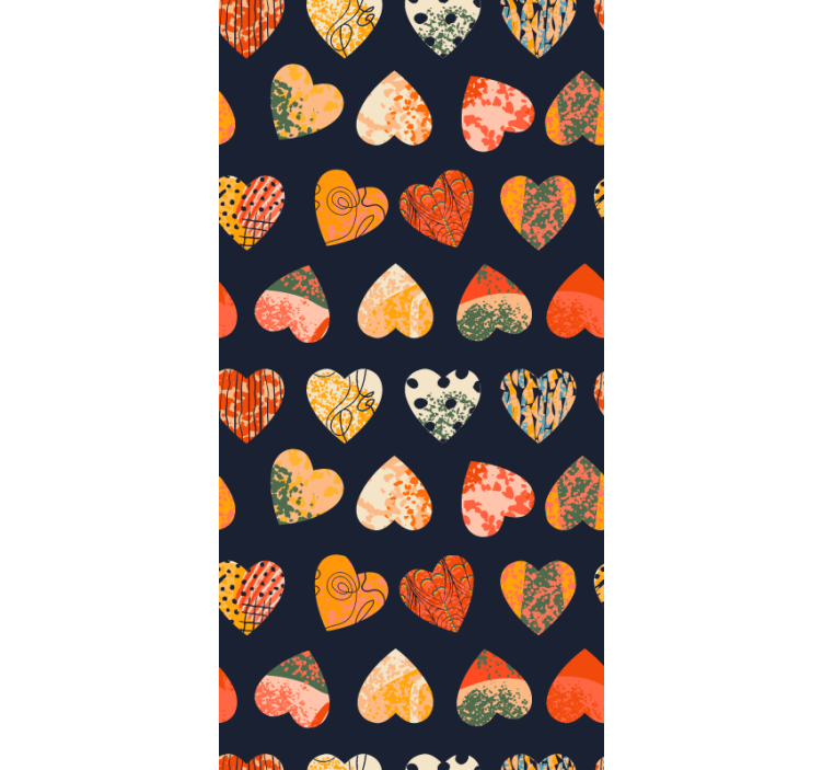 로맨틱 스타일 블라인드 하트 패턴 컬렉션 - TenStickers