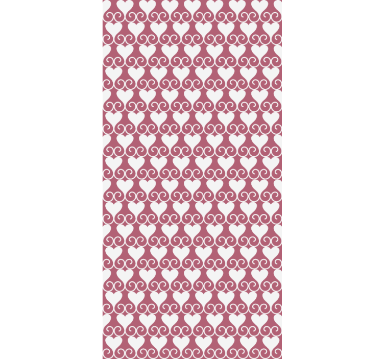 로맨틱 스타일 블라인드 하트와 소용돌이 - TenStickers