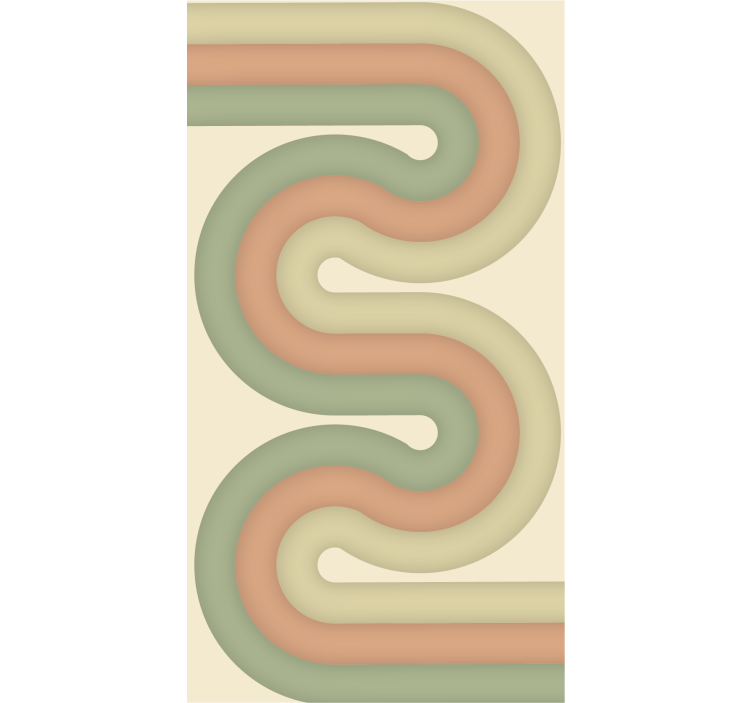 현관 블라인드 곡선 라인 패턴 - TenStickers