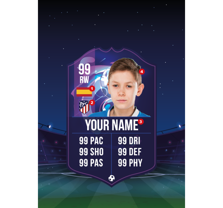 아동용 블라인드 축구 선수 카드 - TenStickers