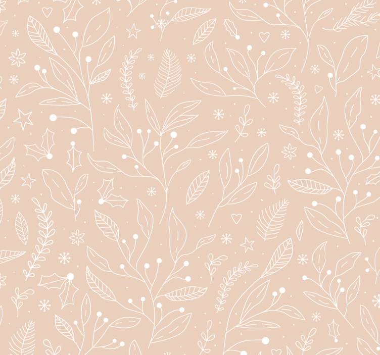 에스토르 베이지 크리스마스 식물 - TenStickers