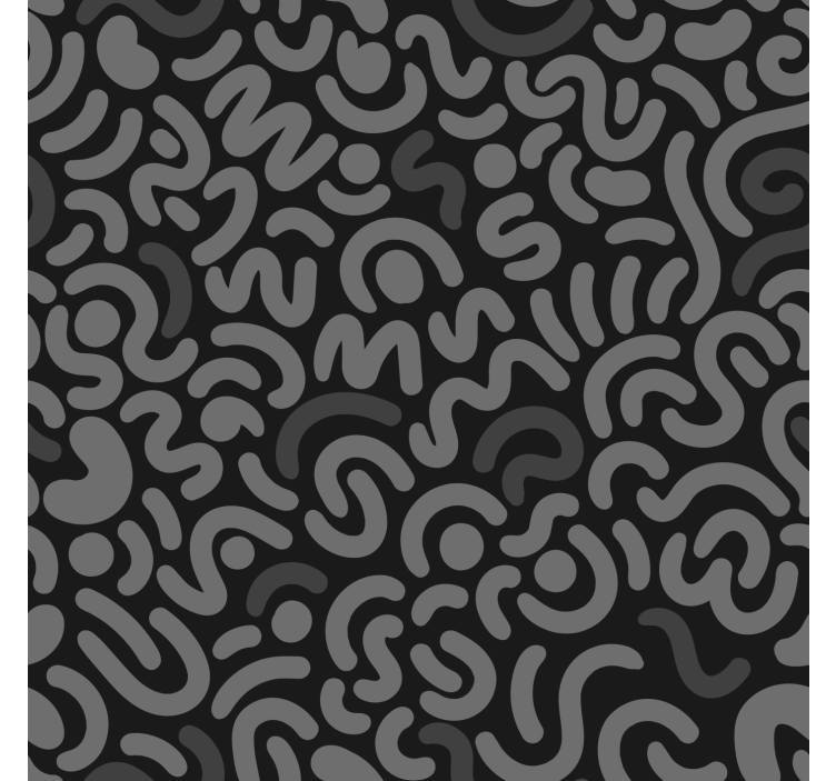 현관 블라인드 추상 검은색 둥근 선 - TenStickers