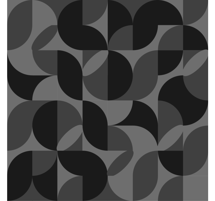 현관 블라인드 복고풍 검은 모양 - TenStickers