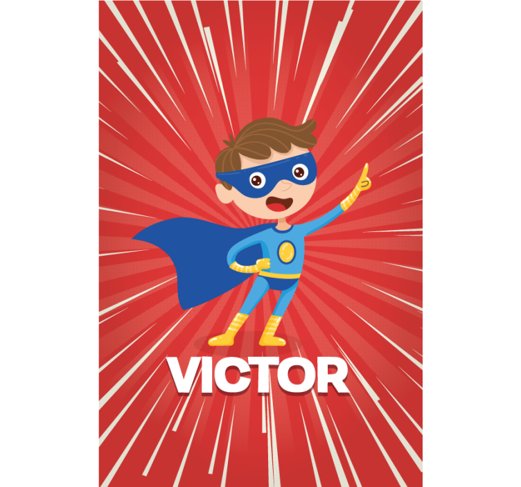 개인 맞춤형 블라인드 슈퍼 꼬마 - TenStickers