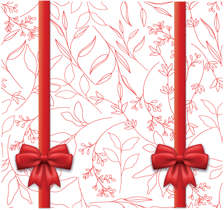 로맨틱 스타일 블라인드 넥타이가 있는 꽃무늬 - TenStickers