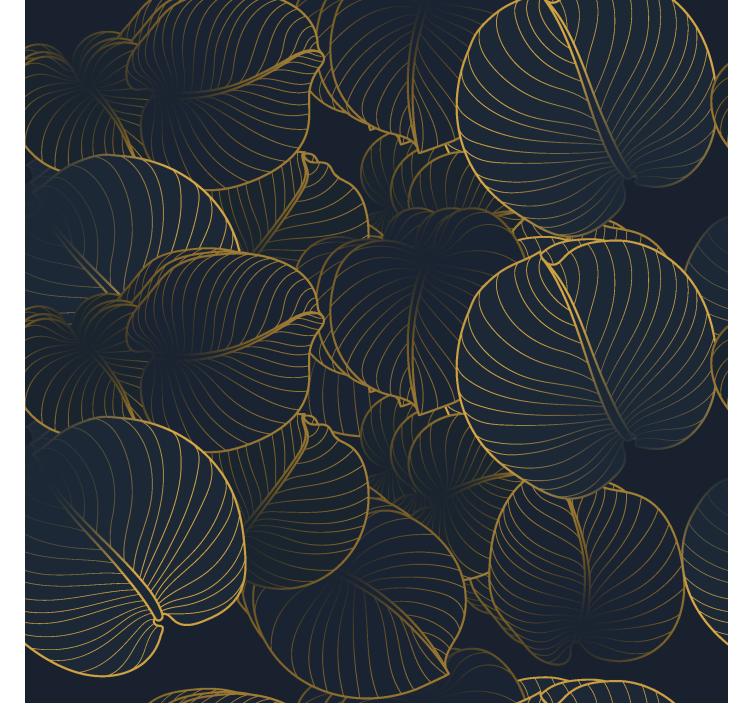 우아한 블라인드 큰 잎 패턴 - TenStickers