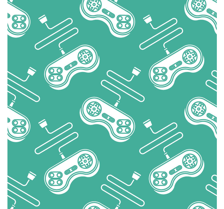 괴짜 블라인드 복고풍 흰색 컨트롤 패턴 - TenStickers