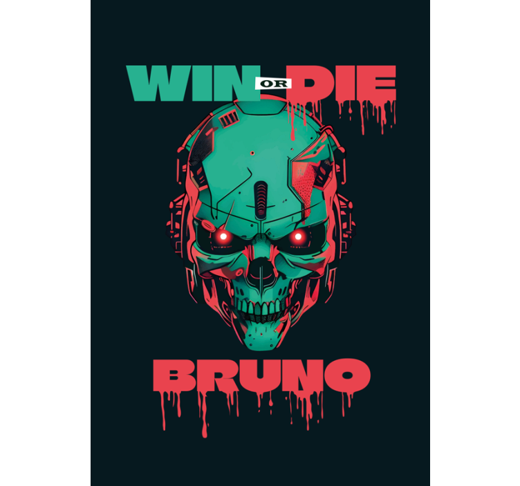 괴짜 블라인드 이름이 있는 사이버 해골 - TenStickers