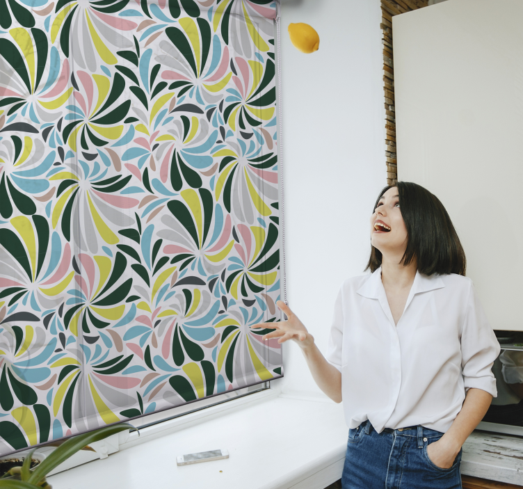 꽃과 식물이 있는 블라인드 세련된 꽃무늬 - TenStickers