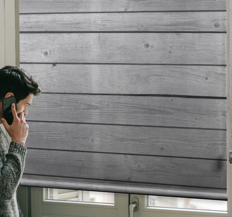 나무 어두운 회색 소박한 블라인드 - TenStickers