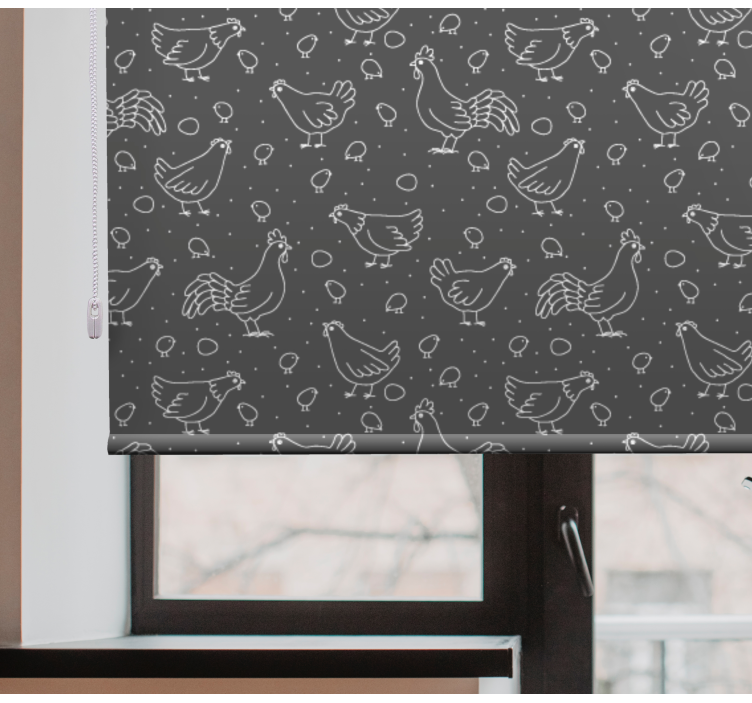 동물이 있는 블라인드 닭과 달걀 - TenStickers