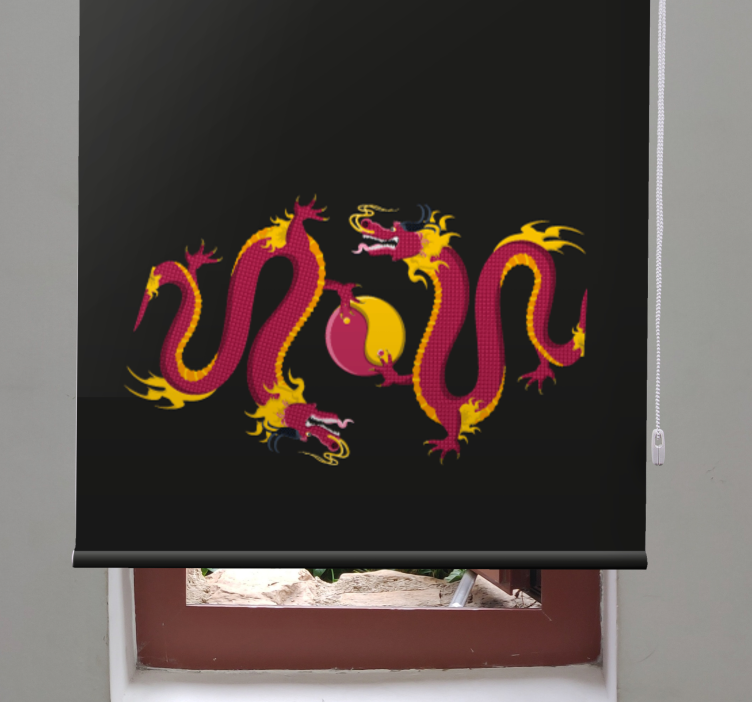 더 많은 동물과 함께 맹인 웅장한 용 디자인 - TenStickers