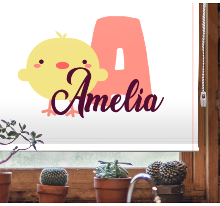 아기 닭 이니셜 다양한 동물 블라인드 - TenStickers