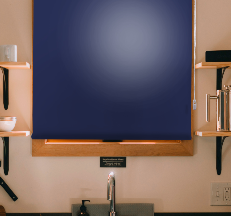 블랙아웃 롤러 블라인드 딥 네이비 색상 - TenStickers