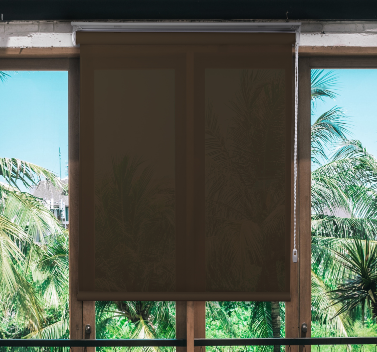 브라운 블라인드 불투명한 단순성 - TenStickers