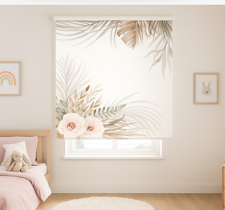 아동용 블라인드 보헤미안 플로럴 디자인 - TenStickers