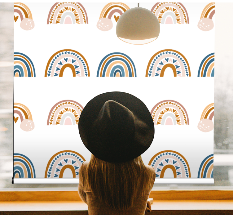 아동용 블라인드 북유럽 무지개 모티프 - TenStickers