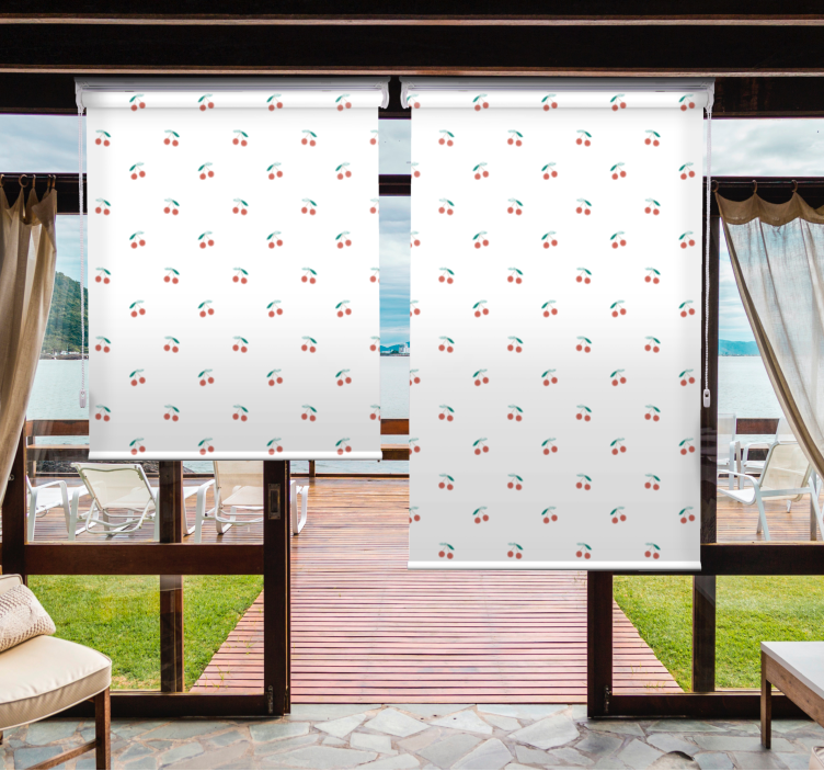 과일 및 채소 블라인드 체리 패턴 디자인 - TenStickers