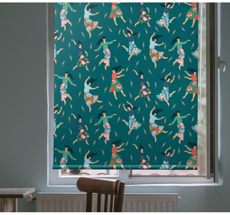 신체적 시각 장애인 춤추는 여성 패턴 - TenStickers