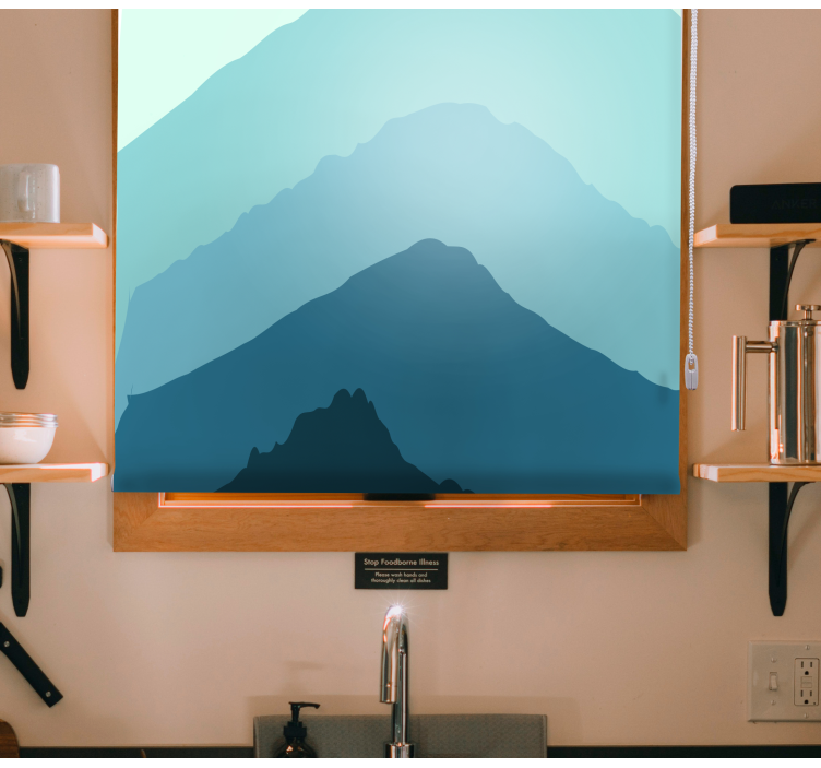 신체적 시각 장애인 산의 실루엣 레이어 - TenStickers