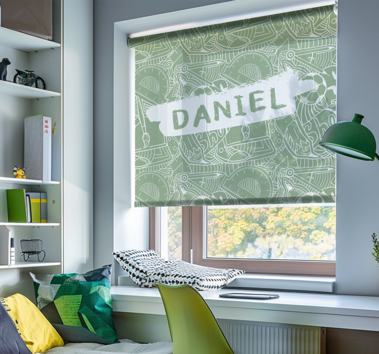 청소년용 블라인드 녹색 학교 분필 - TenStickers