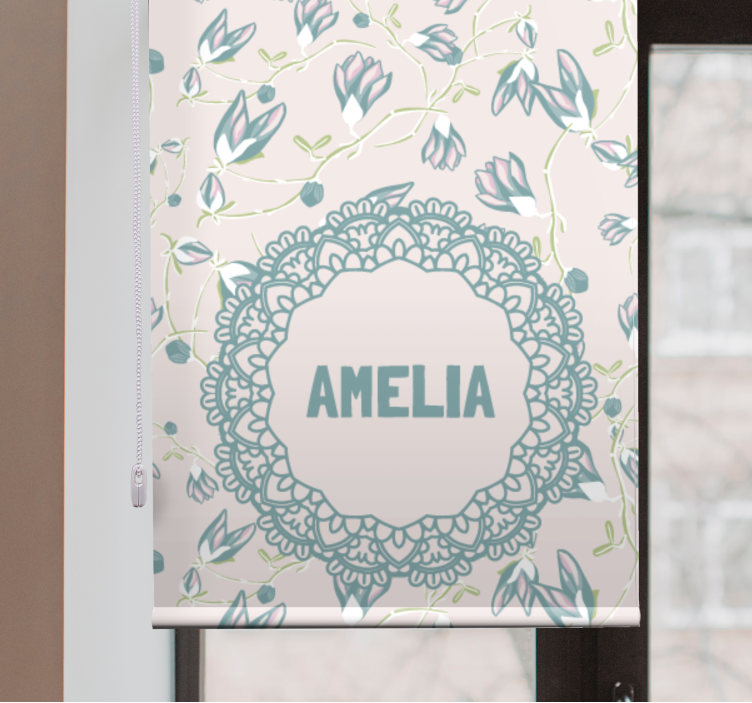 청소년용 블라인드 섬세한 꽃무늬 디자인 - TenStickers