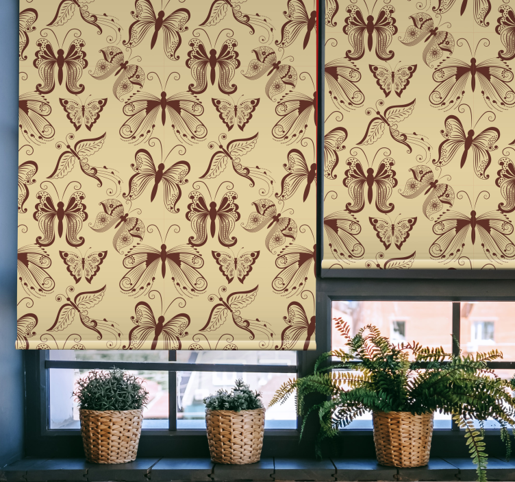 버터플라이 블라인드 복잡한 나비 패턴 - TenStickers