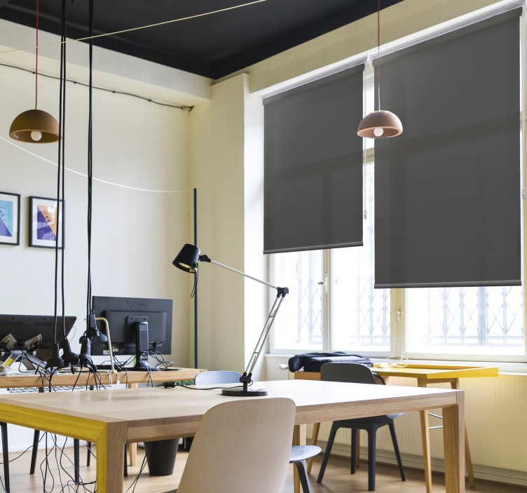 차콜 그레이 일반 색상 우아한 블라인드 - TenStickers