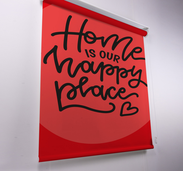 귀여운 검정 텍스트 거실 블라인드 - TenStickers