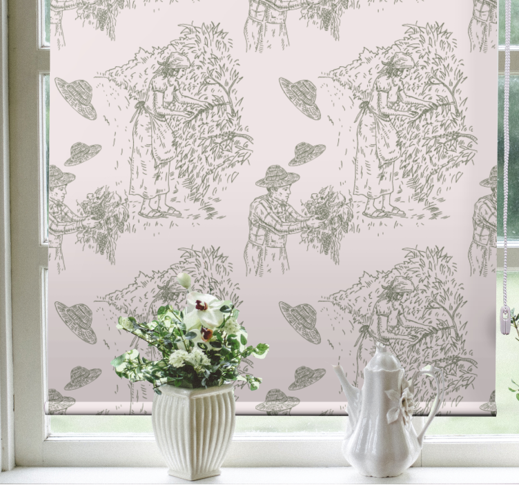 우아한 블라인드 수확 풍경 빈티지 - TenStickers