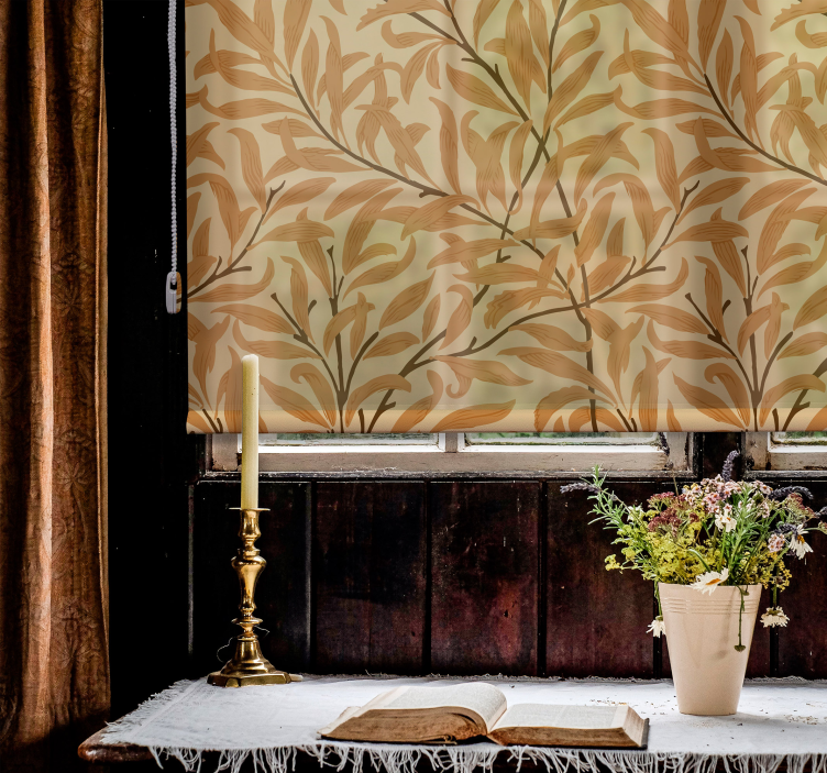 플로럴 블라인드 식물 잎 인쇄 - TenStickers