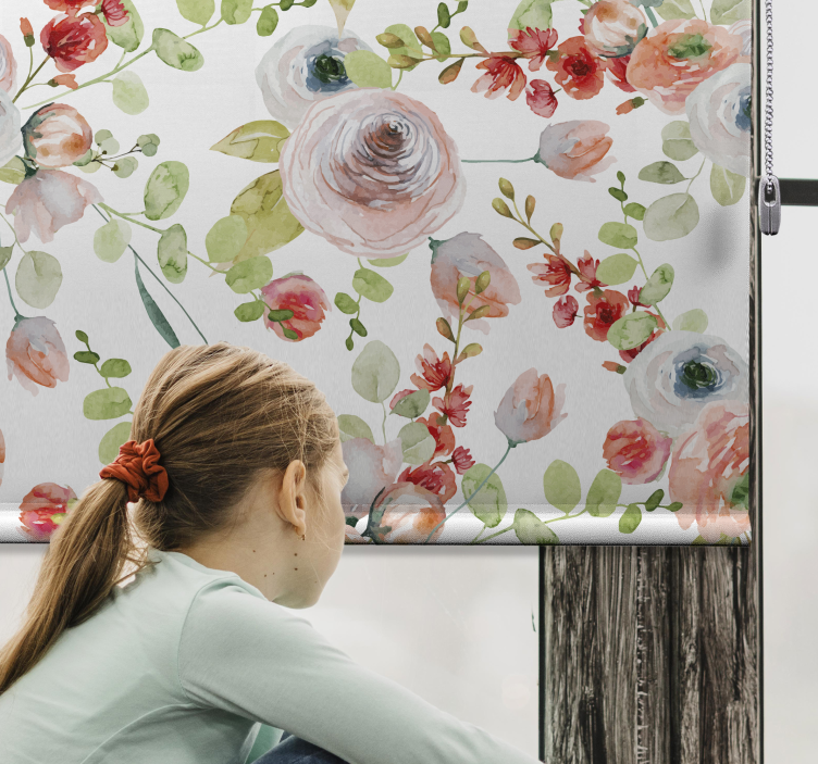 꽃 가지 클래식 블라인드 - TenStickers