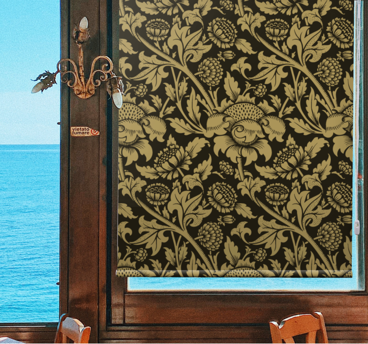 플로럴 블라인드 클래식 베이지 패턴 - TenStickers