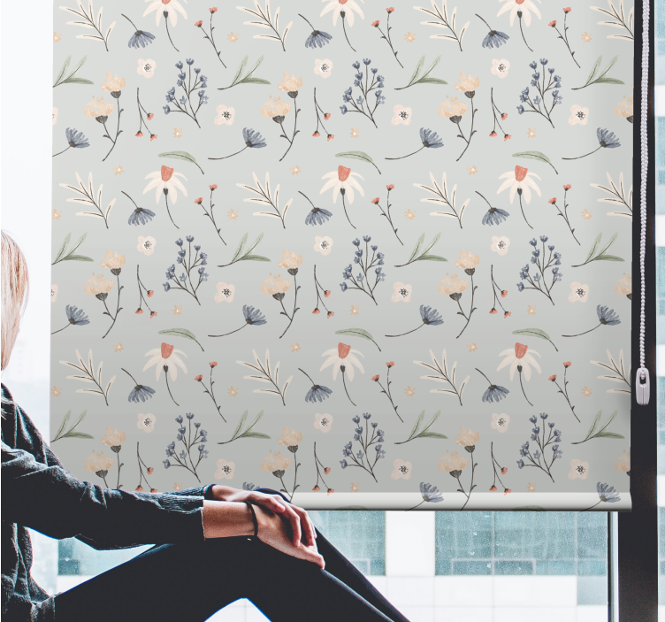 플로럴 블라인드 섬세한 요소 - TenStickers