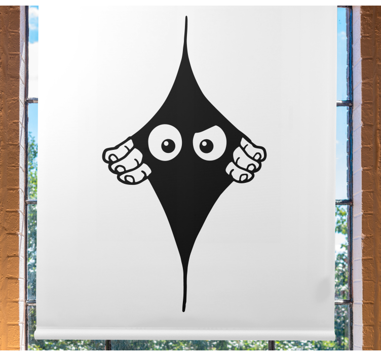 재미있는 단색 엿보기 눈 롤러 블라인드 - TenStickers