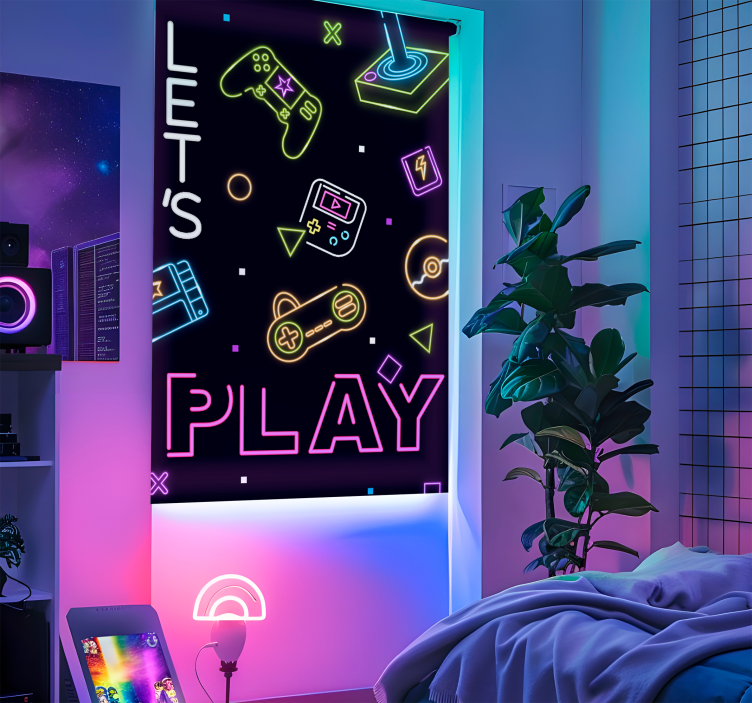 괴짜 블라인드 네온 조명 조절기 - TenStickers