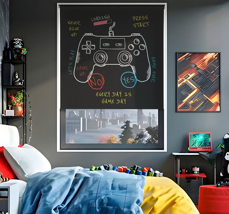 괴짜 블라인드 컨트롤 버튼 설명 - TenStickers