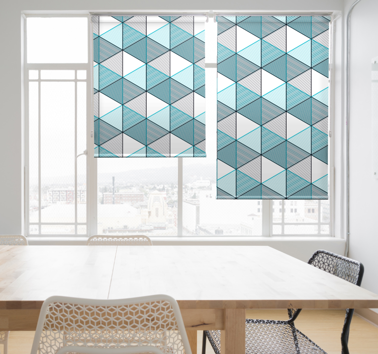 지오 큐브 환상 텍스처 및 패턴 블라인드 - TenStickers