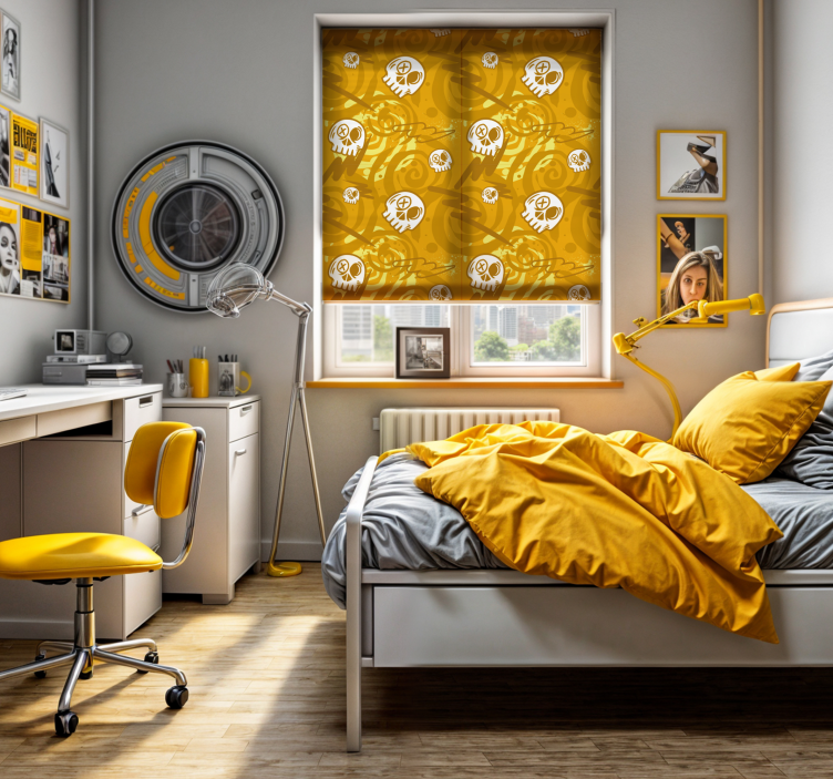 청소년용 블라인드 해골 낙서 - TenStickers