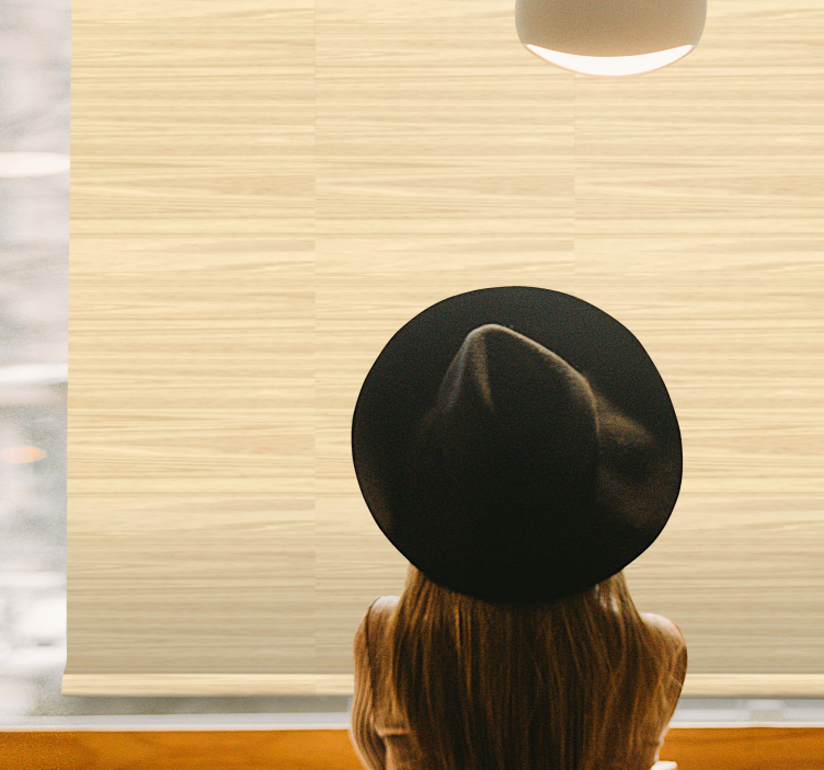 "japandi" 디자인 우드 효과 거실 블라인드 - TenStickers