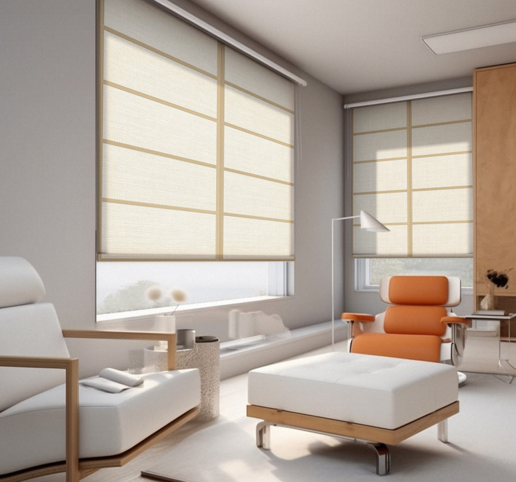 텍스처와 모티프가 있는 블라인드 일본 패널 구조 - TenStickers