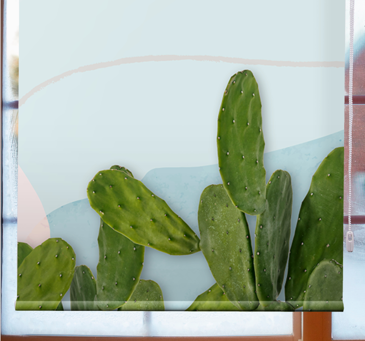 "카와이" 스타일 모양 선인장 블라인드 페인팅 - TenStickers